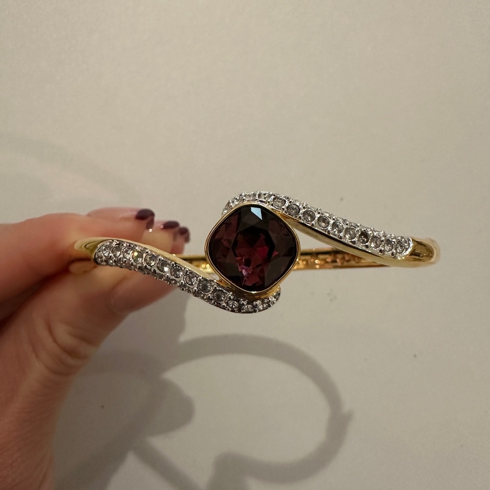 Authentic Swarovski Crystal Bangle Bracelet in size M